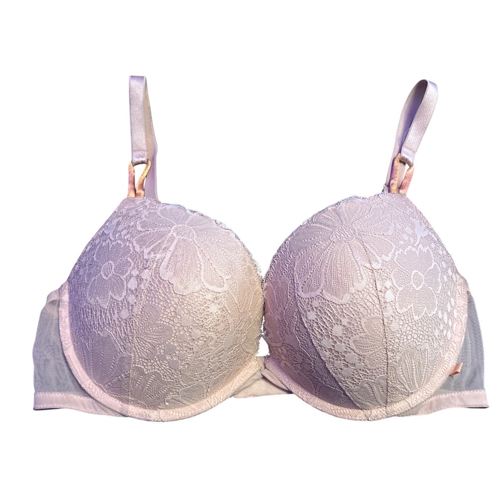 Victoria's Secret Light Pink Floral Lace Push-Up Convertible Full Figure Bra 38D